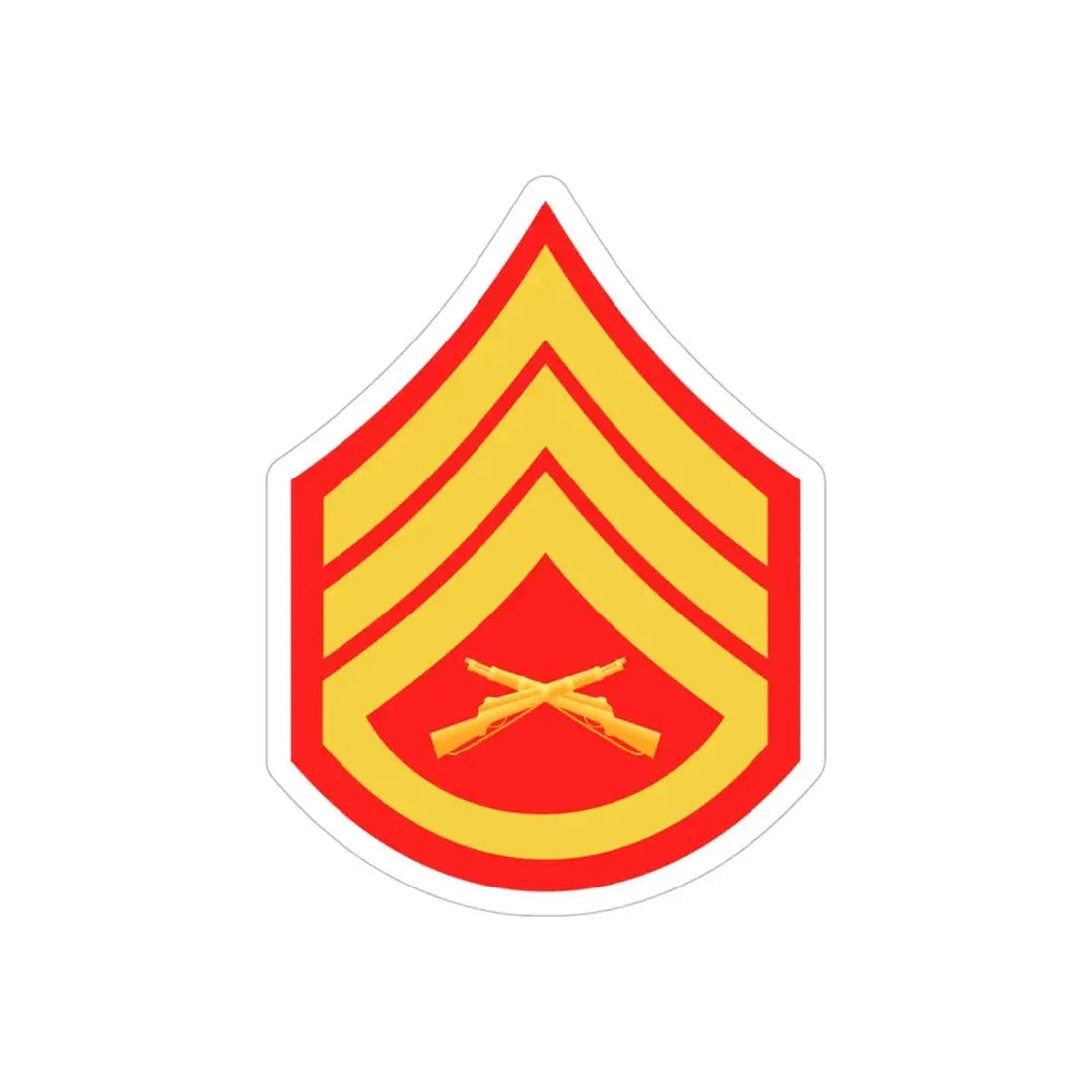 USMC E6 (USMC) REVERSE PRINT Transparent Die-Cut STICKER 4 Inch Die-Cut Transparent - The Sticker Space