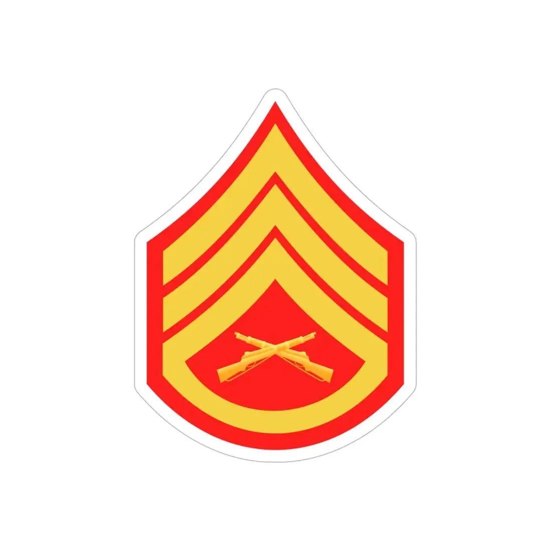 USMC E6 (USMC) REVERSE PRINT Transparent Die-Cut STICKER 6 Inch Die-Cut Transparent - The Sticker Space