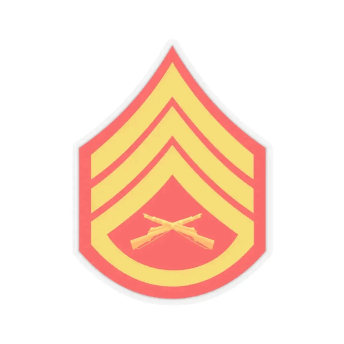 USMC E6 (USMC) STICKER Vinyl Kiss-Cut Decal 2 Inch Transparent - The Sticker Space