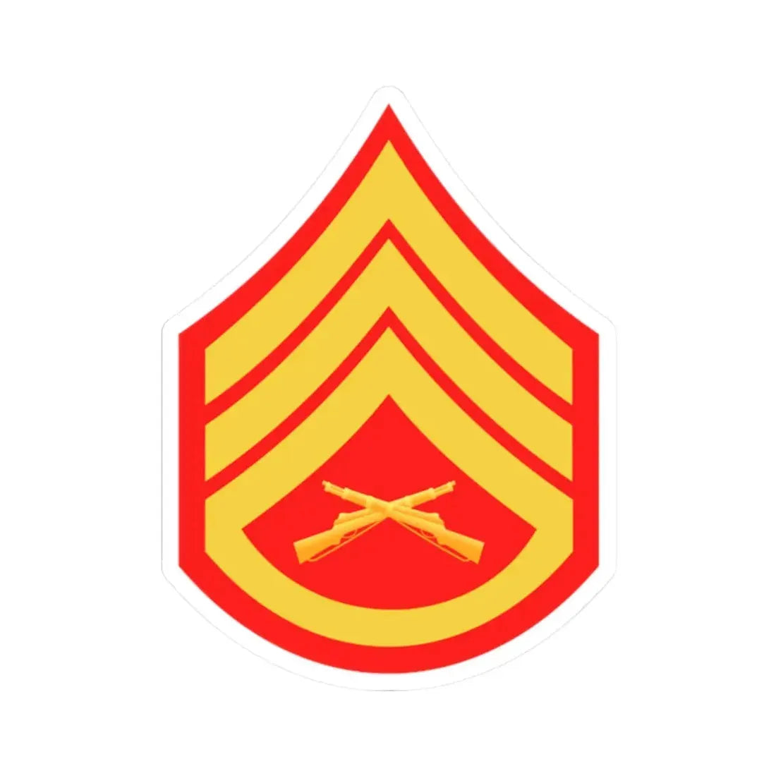 USMC E6 (USMC) STICKER Vinyl Kiss-Cut Decal 2 Inch White - The Sticker Space