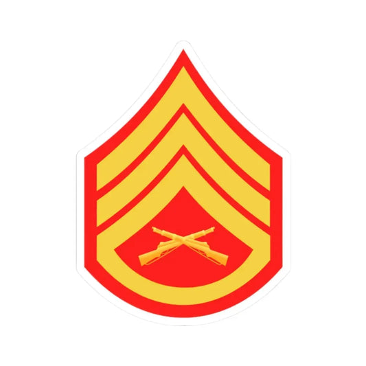 USMC E6 (USMC) STICKER Vinyl Kiss-Cut Decal 2 Inch White - The Sticker Space