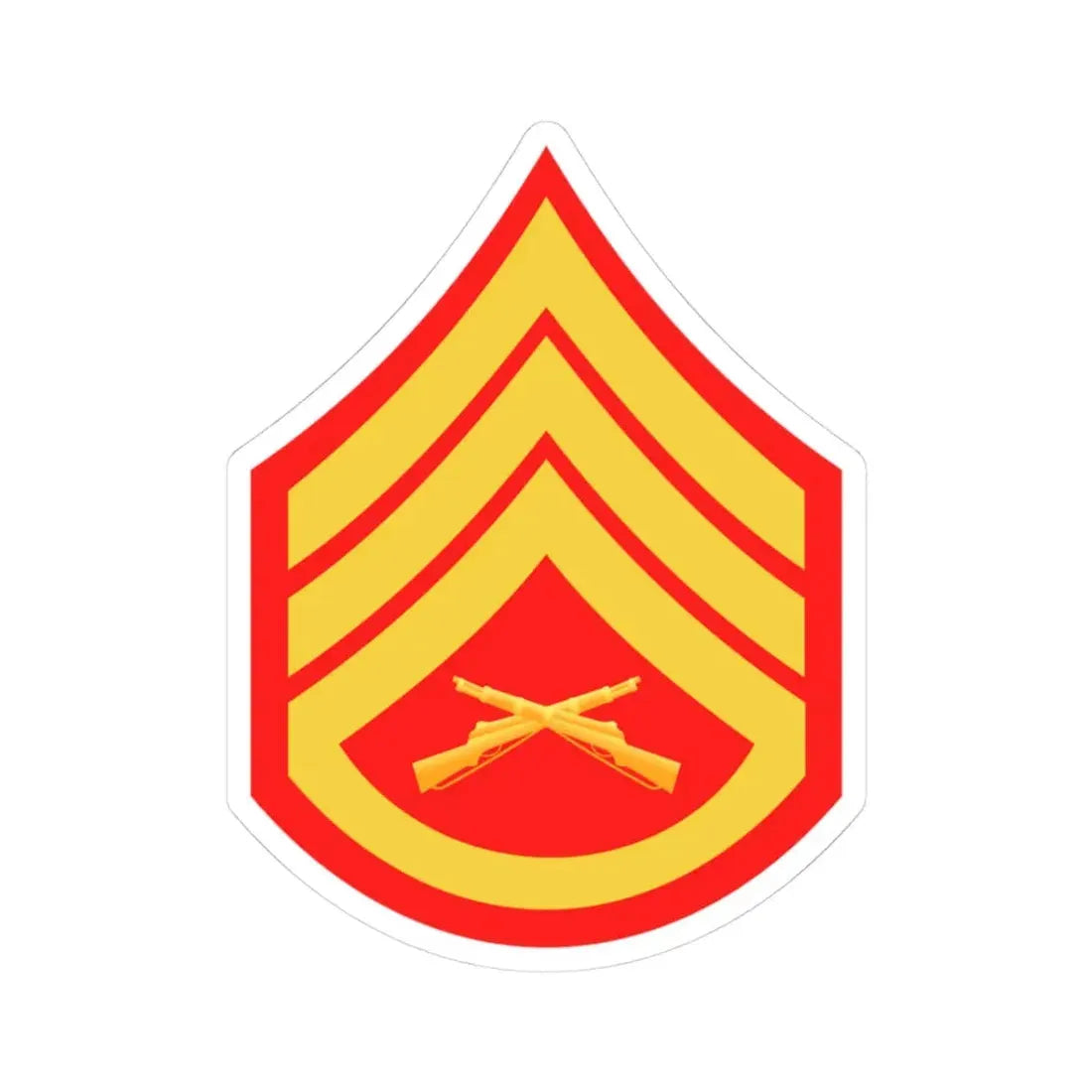 USMC E6 (USMC) STICKER Vinyl Kiss-Cut Decal 3 Inch White - The Sticker Space