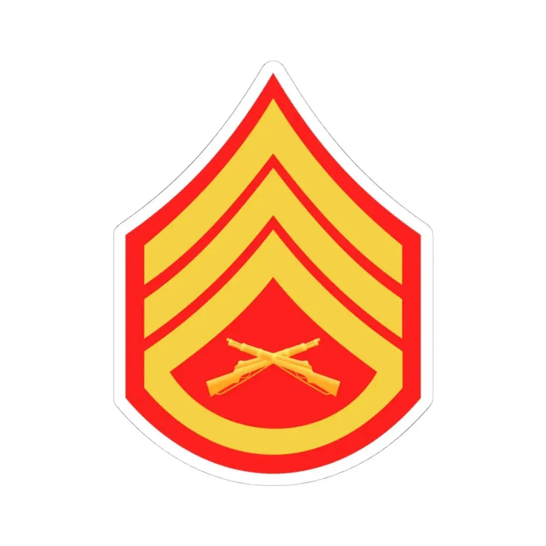 USMC E6 (USMC) STICKER Vinyl Kiss-Cut Decal 4 Inch White - The Sticker Space