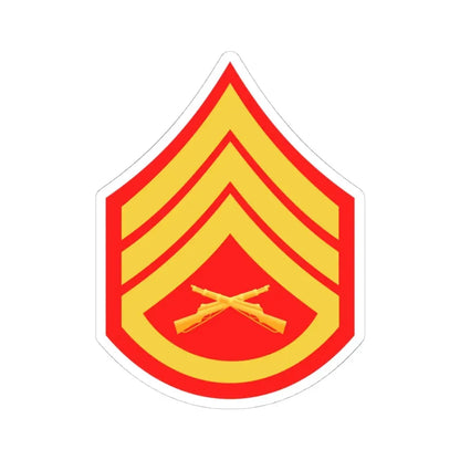 USMC E6 (USMC) STICKER Vinyl Kiss-Cut Decal 4 Inch White - The Sticker Space