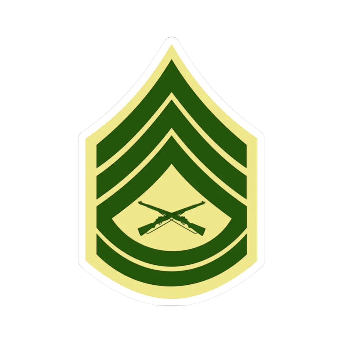 USMC E7 Class C (United States) (Military Rank) STICKER Vinyl Kiss-Cut Decal 2 Inch White - The Sticker Space