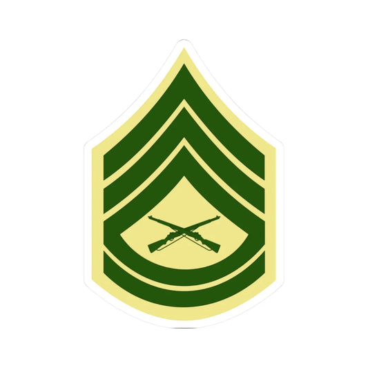 USMC E7 Class C (United States) (Military Rank) STICKER Vinyl Kiss-Cut Decal 2 Inch White - The Sticker Space