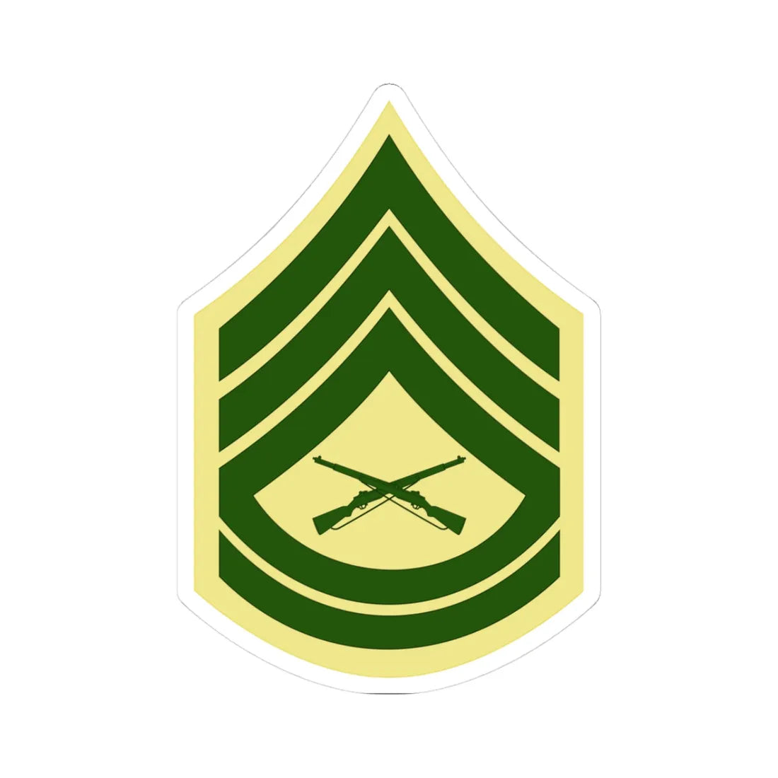 USMC E7 Class C (United States) (Military Rank) STICKER Vinyl Kiss-Cut Decal 3 Inch White - The Sticker Space