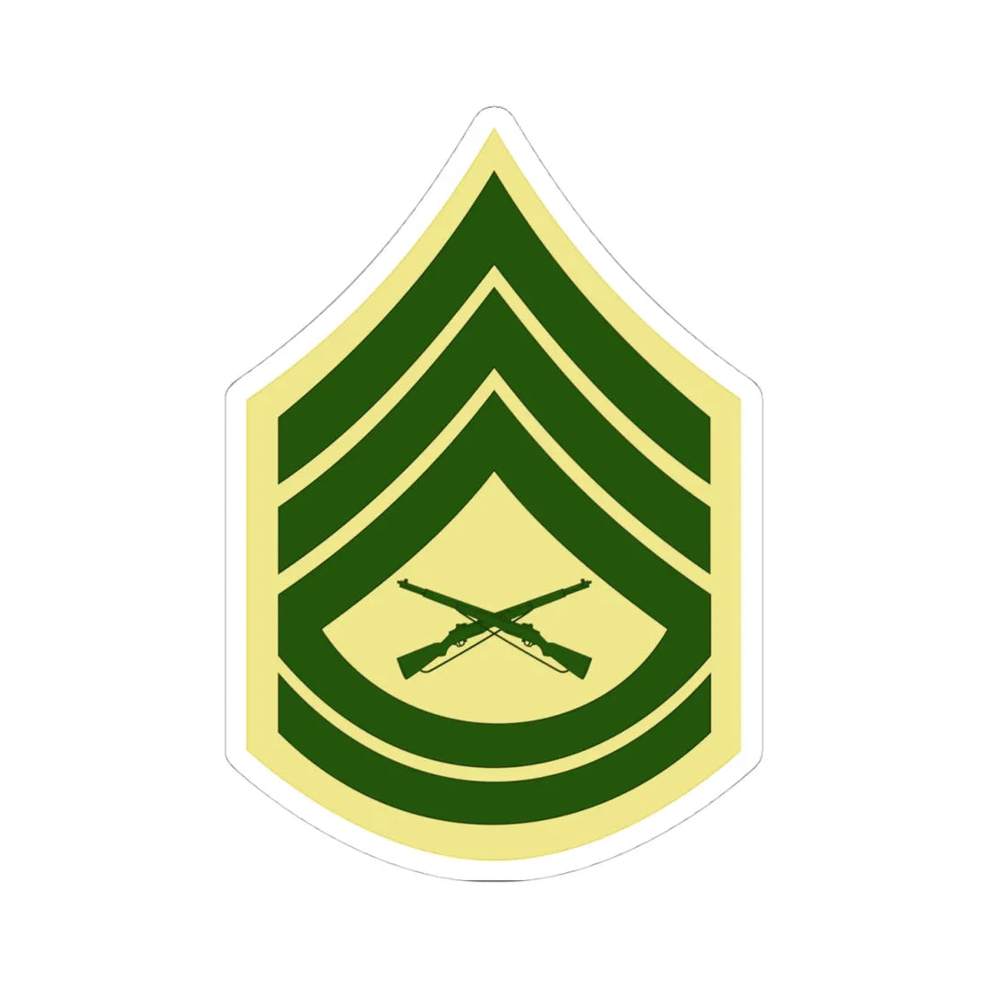 USMC E7 Class C (United States) (Military Rank) STICKER Vinyl Kiss-Cut Decal 4 Inch White - The Sticker Space