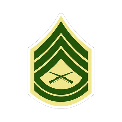 USMC E7 Class C (United States) (Military Rank) STICKER Vinyl Kiss-Cut Decal 4 Inch White - The Sticker Space