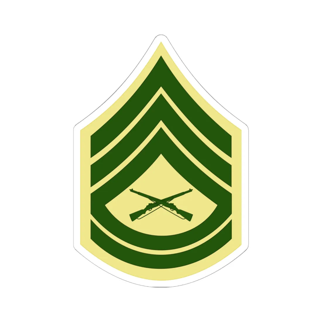 USMC E7 Class C (United States) (Military Rank) STICKER Vinyl Kiss-Cut Decal 6 Inch White - The Sticker Space