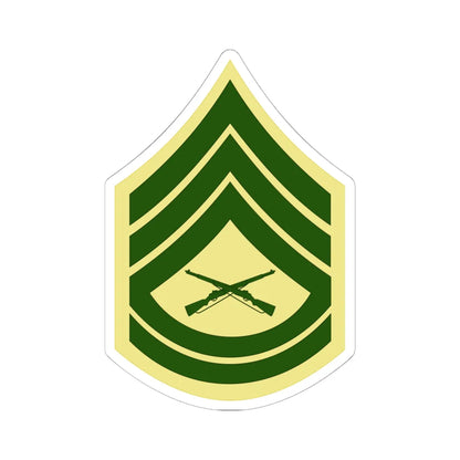 USMC E7 Class C (United States) (Military Rank) STICKER Vinyl Kiss-Cut Decal 6 Inch White - The Sticker Space