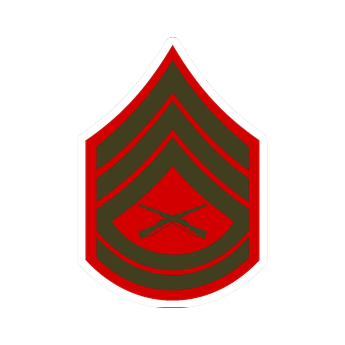 USMC E7 Service (United States) (Military Rank) STICKER Vinyl Kiss-Cut Decal 2 Inch White - The Sticker Space