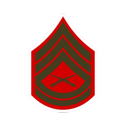 USMC E7 Service (United States) (Military Rank) STICKER Vinyl Kiss-Cut Decal 2 Inch White - The Sticker Space