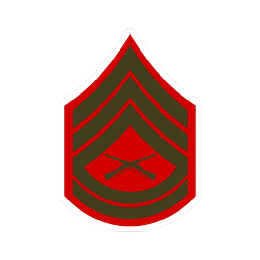 USMC E7 Service (United States) (Military Rank) STICKER Vinyl Kiss-Cut Decal 2 Inch White - The Sticker Space