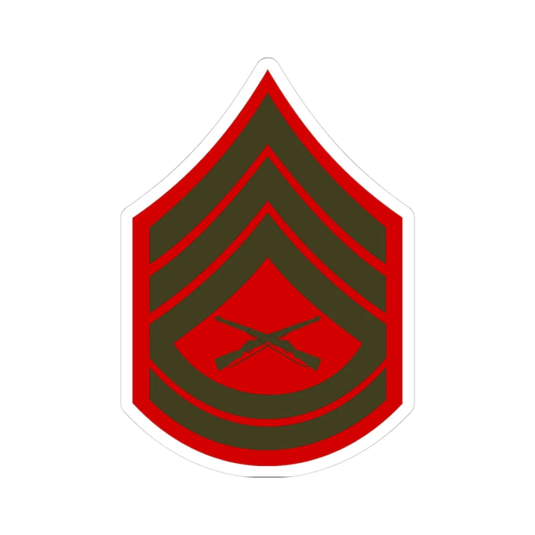 USMC E7 Service (United States) (Military Rank) STICKER Vinyl Kiss-Cut Decal 3 Inch White - The Sticker Space