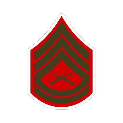 USMC E7 Service (United States) (Military Rank) STICKER Vinyl Kiss-Cut Decal 4 Inch White - The Sticker Space