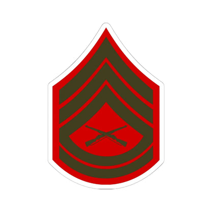 USMC E7 Service (United States) (Military Rank) STICKER Vinyl Kiss-Cut Decal 6 Inch White - The Sticker Space