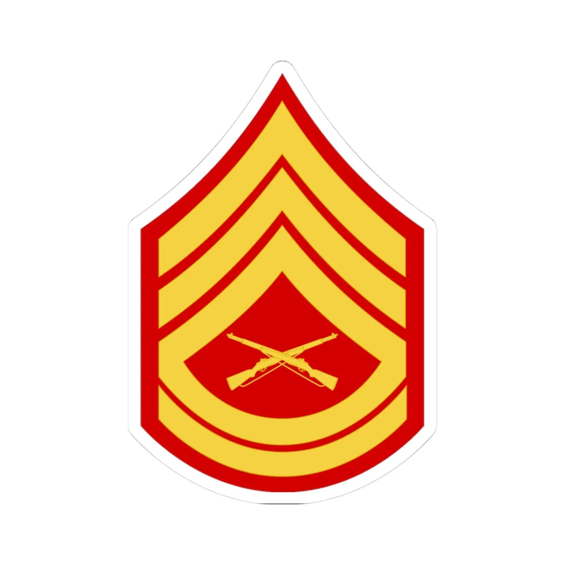 USMC E7 (United States) (Military Rank) STICKER Vinyl Kiss-Cut Decal 3 Inch White - The Sticker Space