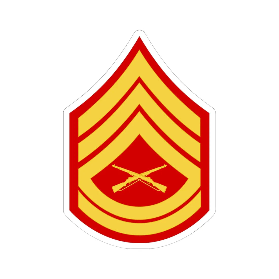 USMC E7 (United States) (Military Rank) STICKER Vinyl Kiss-Cut Decal 4 Inch White - The Sticker Space