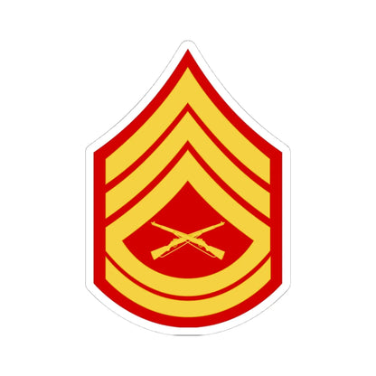 USMC E7 (United States) (Military Rank) STICKER Vinyl Kiss-Cut Decal 4 Inch White - The Sticker Space