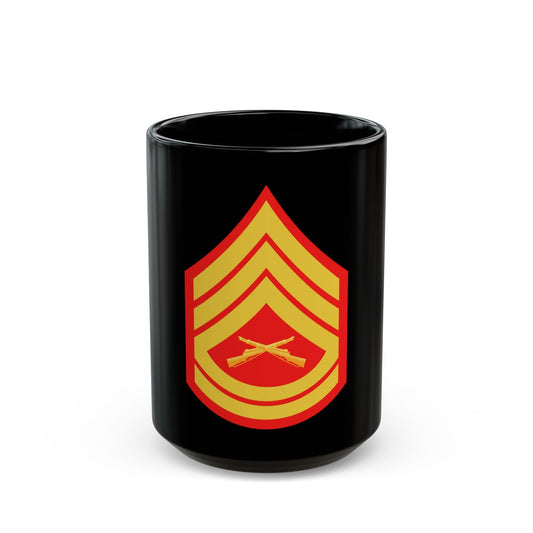 USMC E7 (USMC) Black Coffee Mug-15oz-The Sticker Space