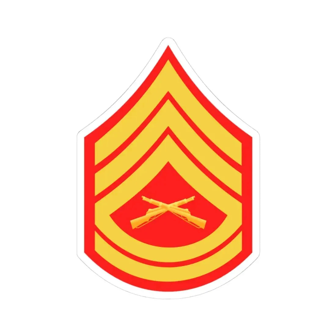 USMC E7 (USMC) STICKER Vinyl Kiss-Cut Decal 3 Inch White - The Sticker Space