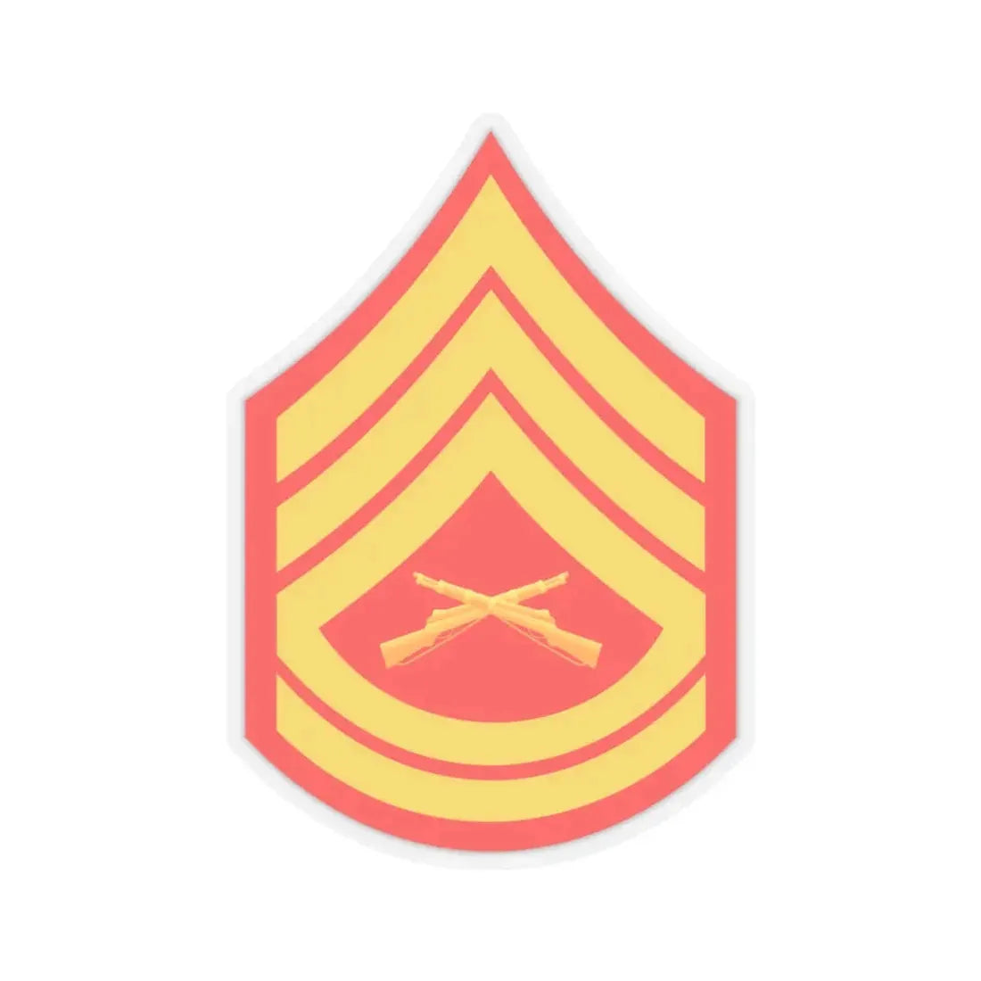 USMC E7 (USMC) STICKER Vinyl Kiss-Cut Decal 4 Inch Transparent - The Sticker Space