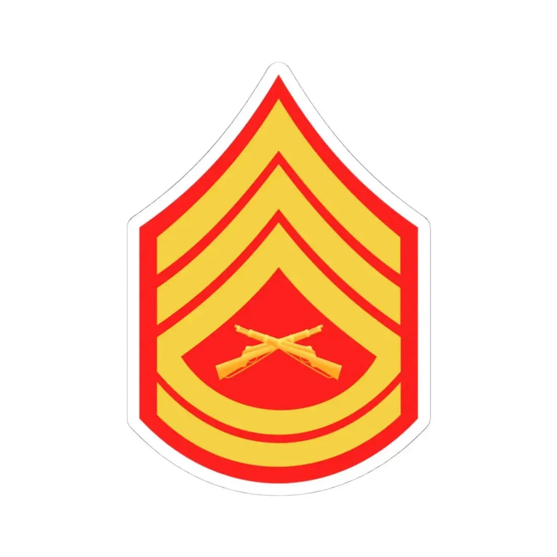 USMC E7 (USMC) STICKER Vinyl Kiss-Cut Decal 4 Inch White - The Sticker Space