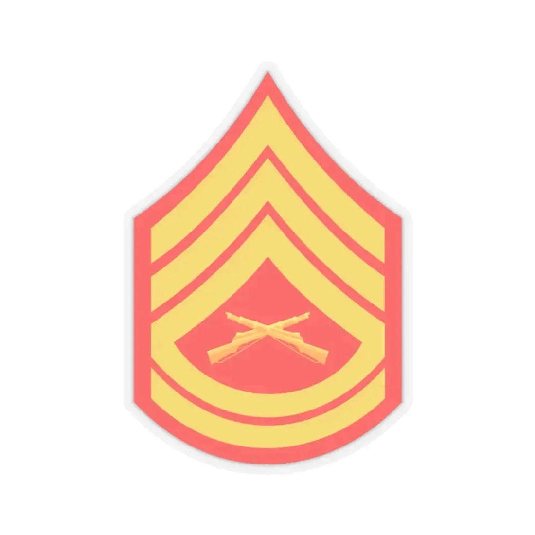 USMC E7 (USMC) STICKER Vinyl Kiss-Cut Decal 6 Inch Transparent - The Sticker Space