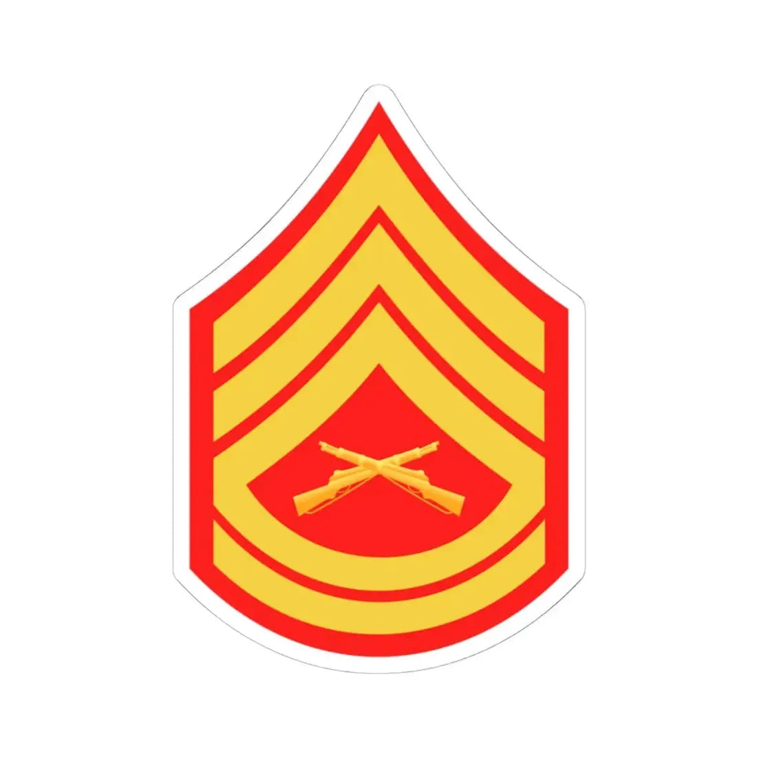 USMC E7 (USMC) STICKER Vinyl Kiss-Cut Decal 6 Inch White - The Sticker Space