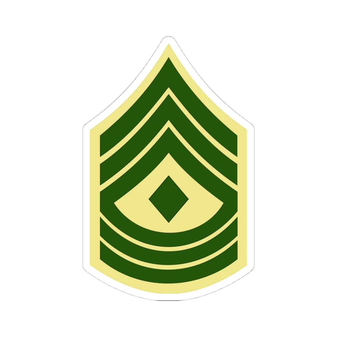 USMC E8 1SG Class C (United States) (Military Rank) STICKER Vinyl Kiss-Cut Decal 4 Inch White - The Sticker Space