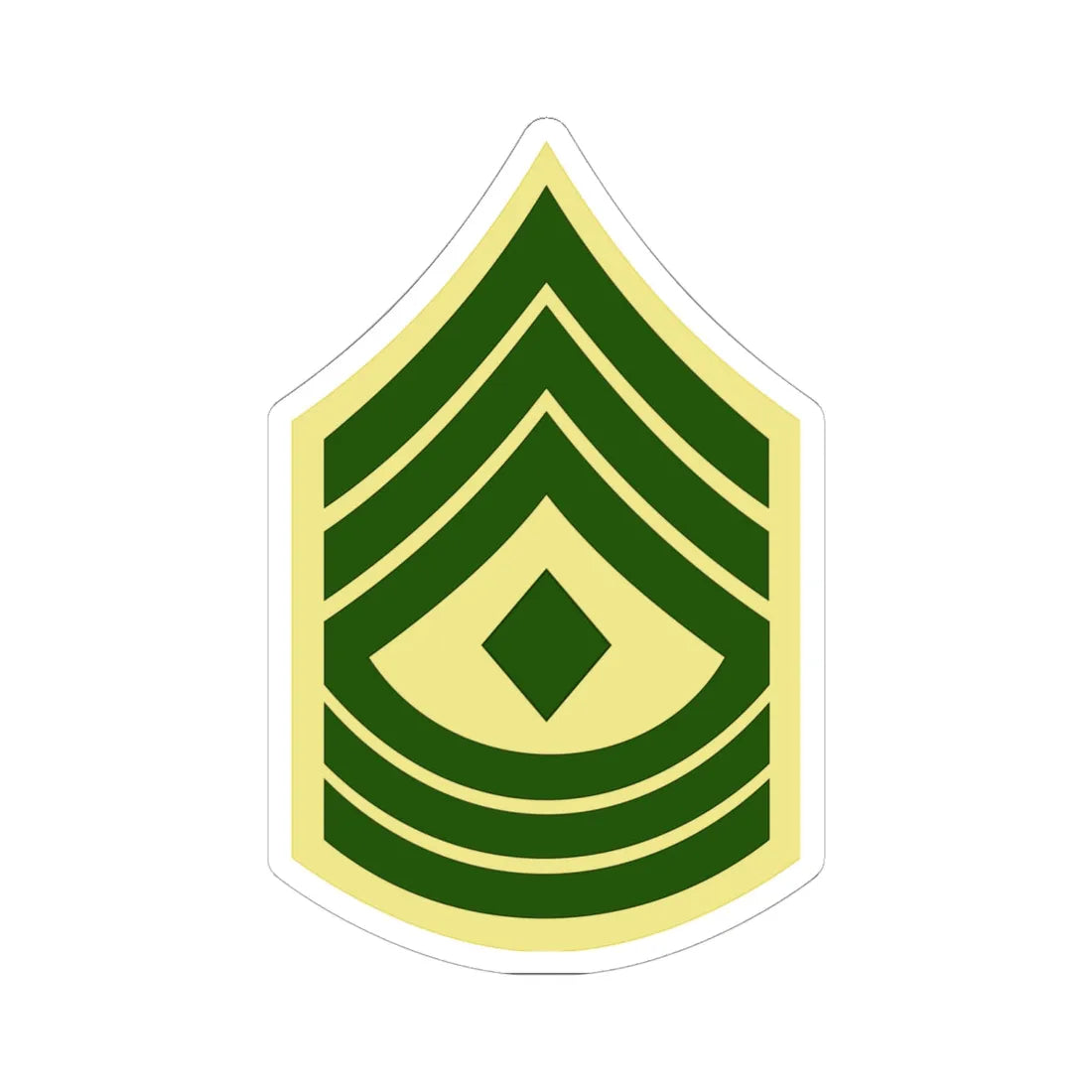 USMC E8 1SG Class C (United States) (Military Rank) STICKER Vinyl Kiss-Cut Decal 6 Inch White - The Sticker Space