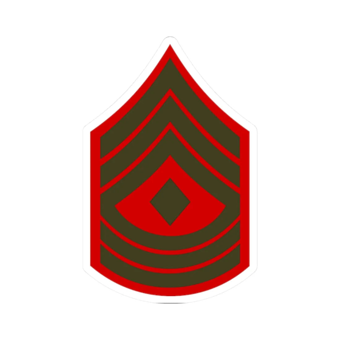 USMC E8 1SG Service (United States) (Military Rank) STICKER Vinyl Kiss-Cut Decal 2 Inch White - The Sticker Space