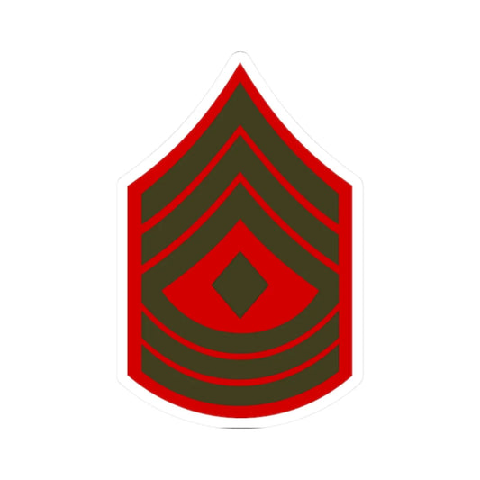 USMC E8 1SG Service (United States) (Military Rank) STICKER Vinyl Kiss-Cut Decal 2 Inch White - The Sticker Space