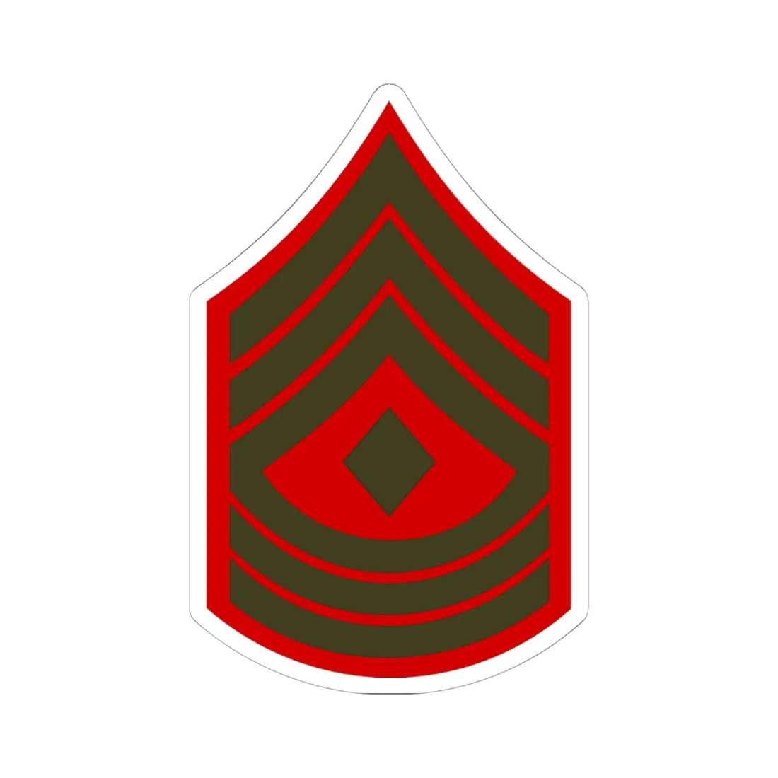 USMC E8 1SG Service (United States) (Military Rank) STICKER Vinyl Kiss-Cut Decal 6 Inch White - The Sticker Space