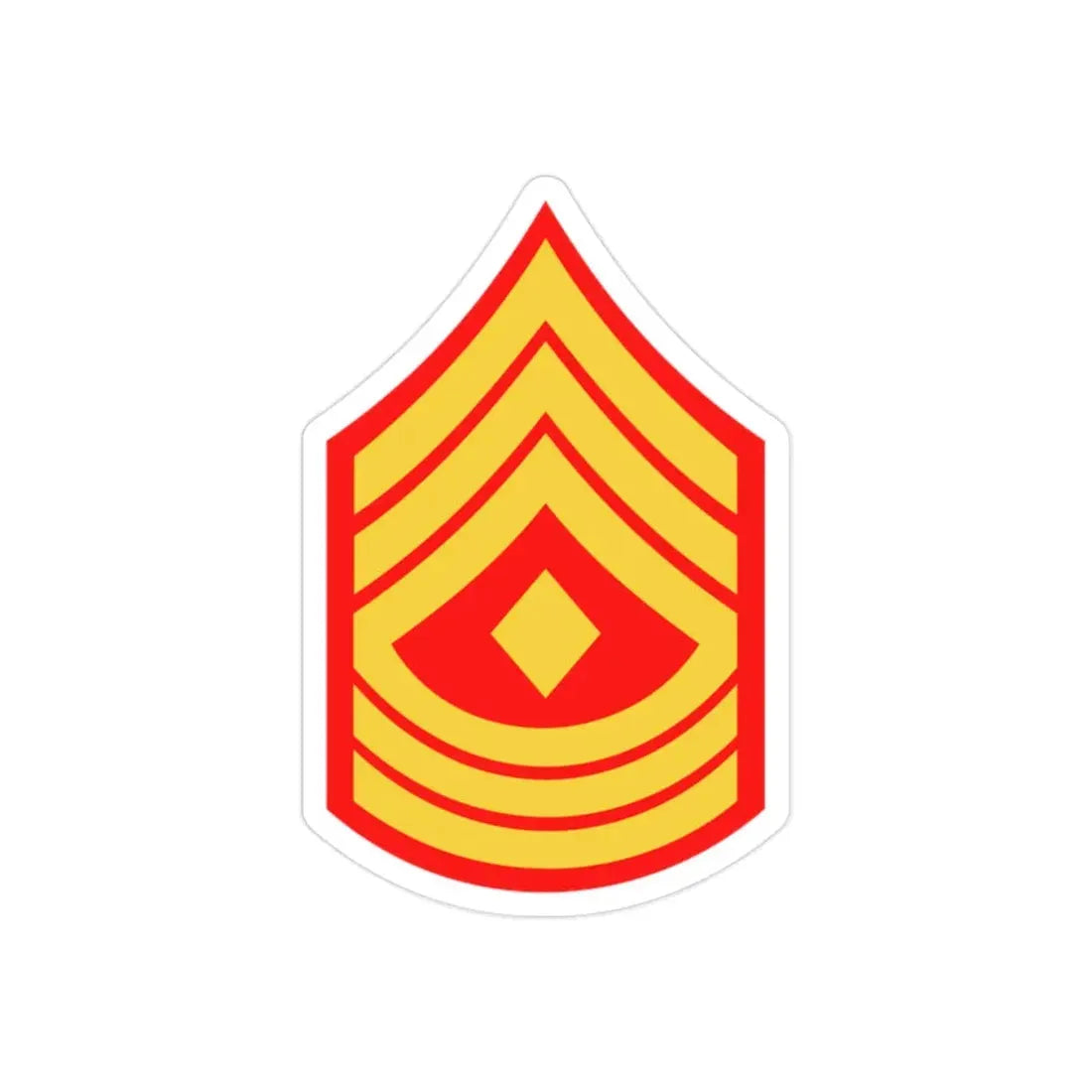 USMC E8 1SG (USMC) REVERSE PRINT Transparent Die-Cut STICKER 2 Inch Die-Cut Transparent - The Sticker Space