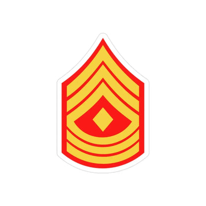 USMC E8 1SG (USMC) REVERSE PRINT Transparent Die-Cut STICKER 2 Inch Die-Cut Transparent - The Sticker Space