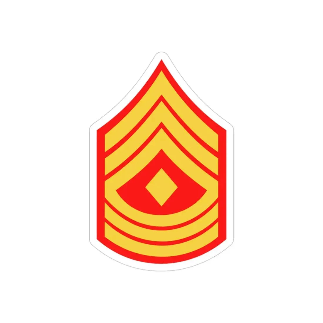 USMC E8 1SG (USMC) REVERSE PRINT Transparent Die-Cut STICKER 3 Inch Die-Cut Transparent - The Sticker Space