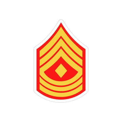 USMC E8 1SG (USMC) REVERSE PRINT Transparent Die-Cut STICKER 3 Inch Die-Cut Transparent - The Sticker Space