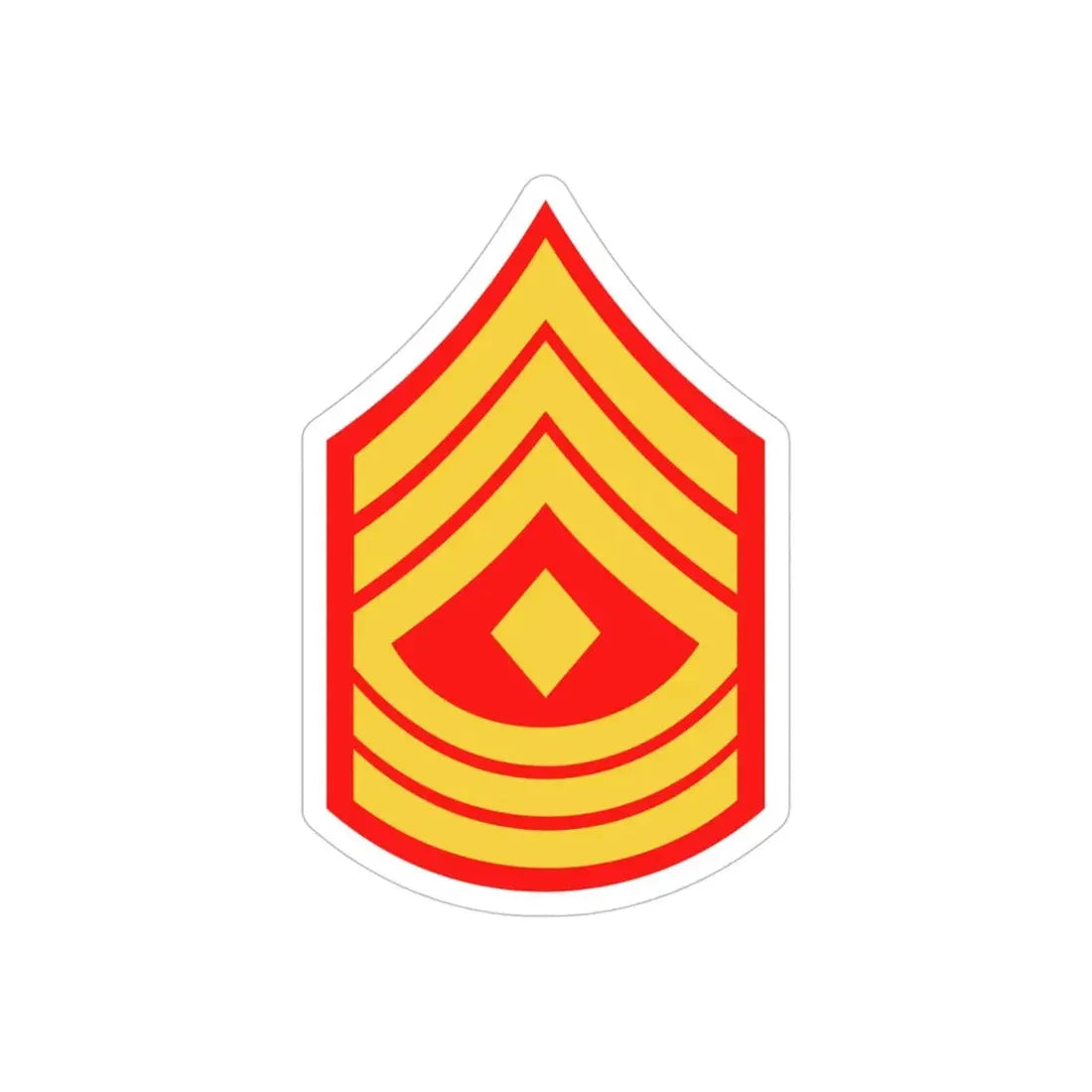 USMC E8 1SG (USMC) REVERSE PRINT Transparent Die-Cut STICKER 4 Inch Die-Cut Transparent - The Sticker Space