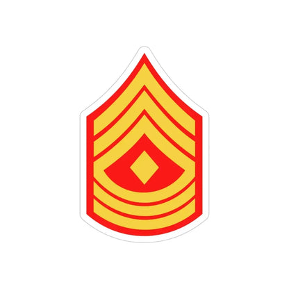 USMC E8 1SG (USMC) REVERSE PRINT Transparent Die-Cut STICKER 4 Inch Die-Cut Transparent - The Sticker Space