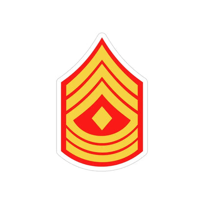 USMC E8 1SG (USMC) REVERSE PRINT Transparent Die-Cut STICKER 5 Inch Die-Cut Transparent - The Sticker Space