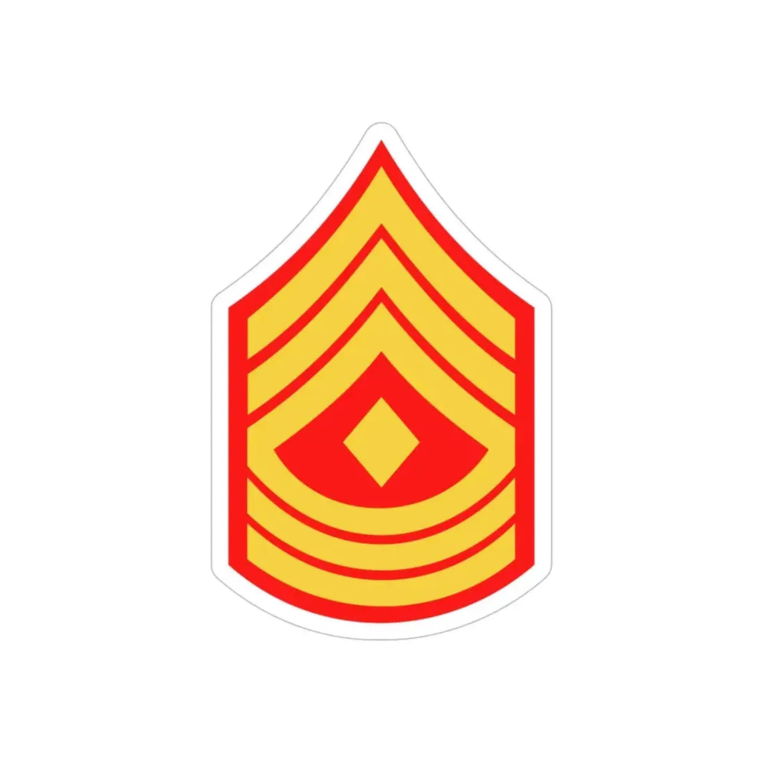 USMC E8 1SG (USMC) REVERSE PRINT Transparent Die-Cut STICKER 6 Inch Die-Cut Transparent - The Sticker Space