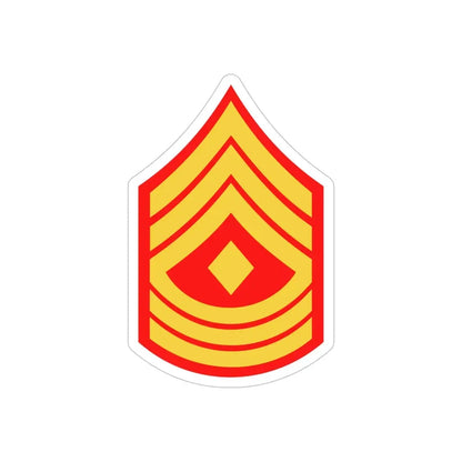 USMC E8 1SG (USMC) REVERSE PRINT Transparent Die-Cut STICKER 6 Inch Die-Cut Transparent - The Sticker Space