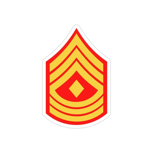 USMC E8 1SG (USMC) REVERSE PRINT Transparent Die-Cut STICKER 6 Inch Die-Cut Transparent - The Sticker Space