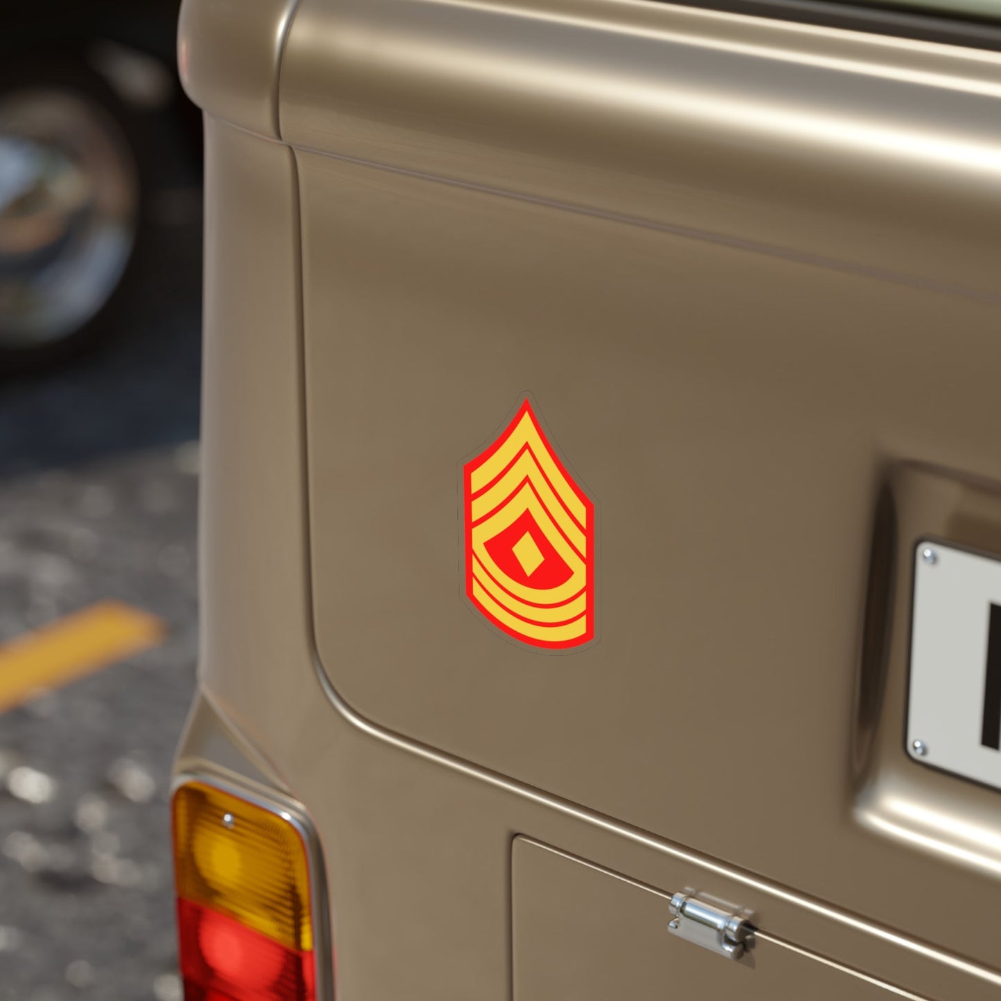 USMC E8 1SG (USMC) REVERSE PRINT Transparent STICKER-The Sticker Space