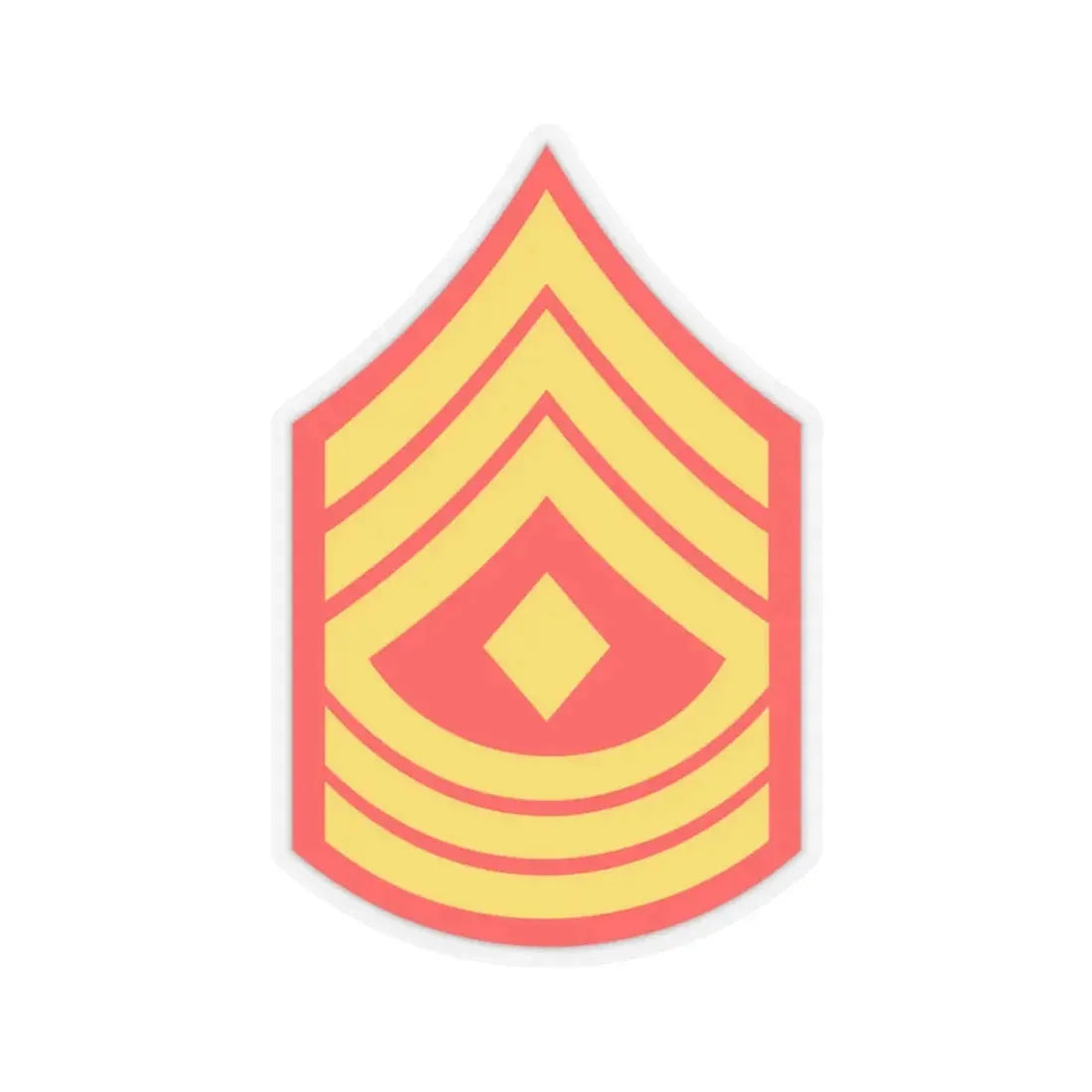 USMC E8 1SG (USMC) STICKER Vinyl Kiss-Cut Decal 4 Inch Transparent - The Sticker Space