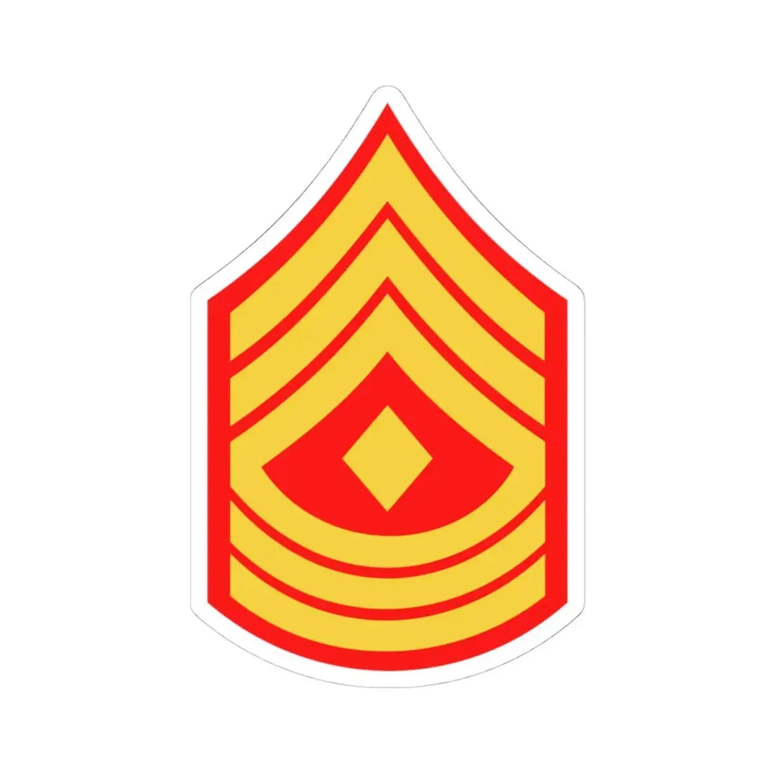 USMC E8 1SG (USMC) STICKER Vinyl Kiss-Cut Decal 4 Inch White - The Sticker Space