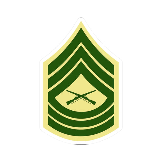 USMC E8 MSG Class C (United States) (Military Rank) STICKER Vinyl Kiss-Cut Decal 2 Inch White - The Sticker Space