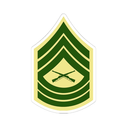 USMC E8 MSG Class C (United States) (Military Rank) STICKER Vinyl Kiss-Cut Decal 6 Inch White - The Sticker Space